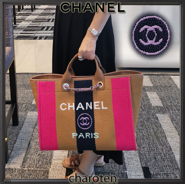 2020春 お目立ちロゴシャネル ドーヴィル コピー トートバッグ2061105